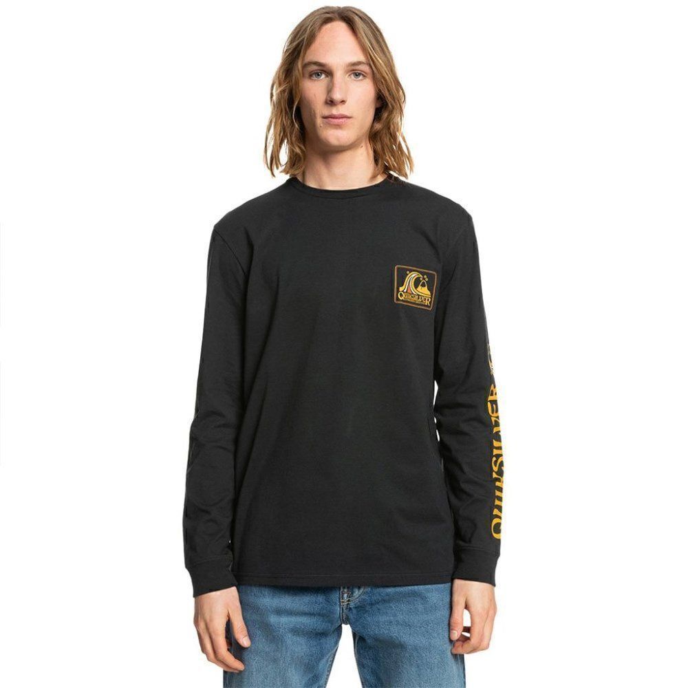 Quicksilver Seaquest Black Long Sleeve Tee Shirt Size Small